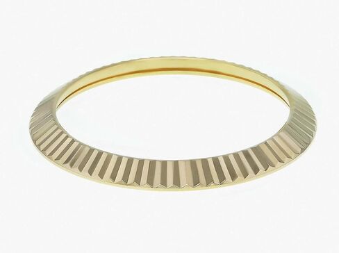 ساعة Ewatchparts من الذهب الحقيقي عيار 18 قيراط بإطار مخدد متوافق مع رولكس DATEJUST 41 مم 126303، 126333 in Saudi Arabia