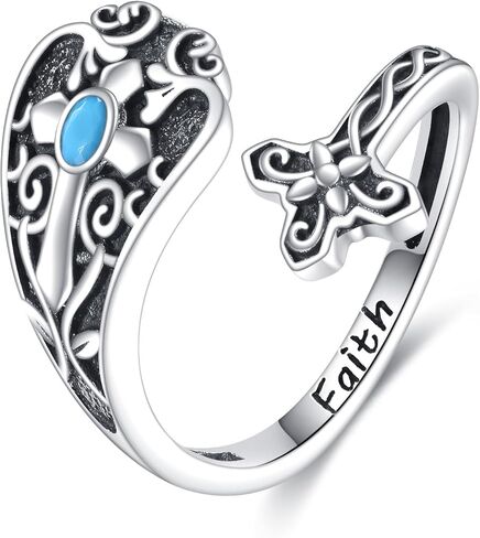 Sobriety Ring 925 Sterling Silver Abalone Shell AA Ring Sobriety Alcoholics Anonymous Recovery Jewelry for women in Saudi Arabia
