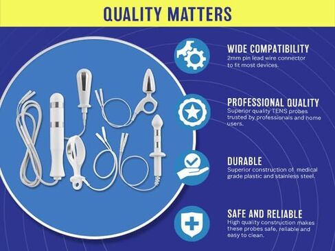خصم على قطب المسبار الشرجي القابل للتعديل من العلامة التجارية TENS لوحدات TENS EMS E-Stim - جهاز تمرين قاع الحوض، محفز البروستاتا، الفولاذ المقاوم للصدأ مع موصل دبوس 2 مم. الموديل A1 in Saudi Arabia