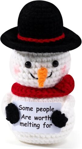 Mom Gifts Bees Handmade Positive Crochet with Heart Shape Card, Mini Positive Knitted Crochets Cute Emotional Support Doll Home Decorations Funny Craft Present for Mother's Day Birthday in Kuwait