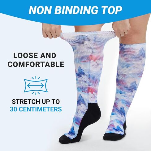 Artfasion Non Binding Diabetic Socks: Hospital Calf Socks for Men Women Elderly Pregnant Bariatric Size 9-15 in Saudi Arabia