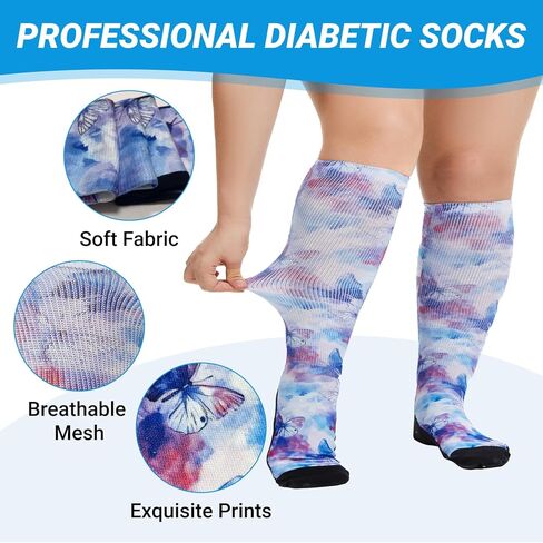 Artfasion Non Binding Diabetic Socks: Hospital Calf Socks for Men Women Elderly Pregnant Bariatric Size 9-15 in Saudi Arabia