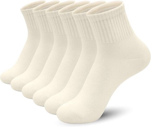 Women Cotton Quarter Socks Thin Mini Crew Elastic Casual Soft Comfort Above Ankle Socks 6 Pairs in Saudi Arabia