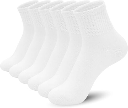 Women Cotton Quarter Socks Thin Mini Crew Elastic Casual Soft Comfort Above Ankle Socks 6 Pairs in Saudi Arabia