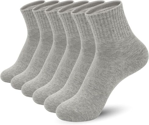 Women Cotton Quarter Socks Thin Mini Crew Elastic Casual Soft Comfort Above Ankle Socks 6 Pairs in Saudi Arabia