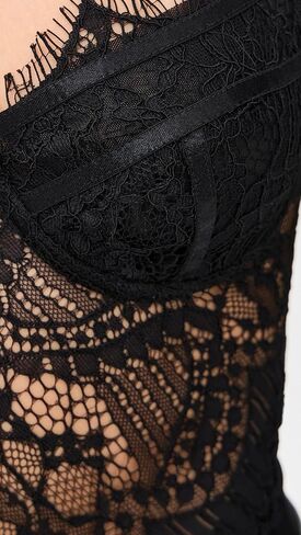 Bardot Women's Farrah Lace Mesh Thong Bodysuit in Saudi Arabia
