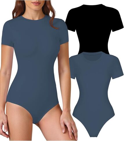 بدلة نسائية مكونة من قطعتين برقبة دائرية وأكمام قصيرة بدلات للجسم للخروج على الموضة تانك توب بايسك يوتار قمصان علوية in Kuwait