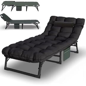 Camping Sleeping Cot,5-Position Folding Cot,Lounge Chair with Mattress,Folding Sleeping Cot with Carrying Bag,Camping Cots for Adults, Heavy Duty Lounges Chairs for Outside, Beach, Lawn in Saudi Arabia