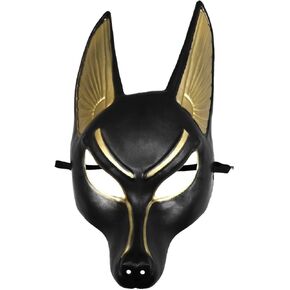Garneck Anubis Mask Egyptian God of Death Masquerade Mask for Retro Halloween Costume for Men Women Masquerade Cosplay in Saudi Arabia