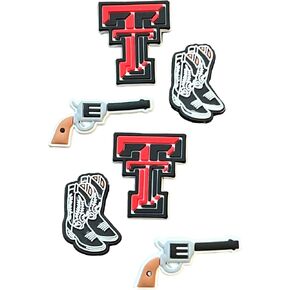 Generic Texas Tech Shoe Charm Set - 6 Piece - Shoe Decorations in Kuwait