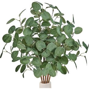 Fall Decorations Artificial Eucalyptus Stems 5Pcs Fall Eucalyptus Plants Autumn Decorations for Home Table Centerpieces Fake Fall Stems for Farmhouse Kitchen Floral Arrangements Decor in Saudi Arabia
