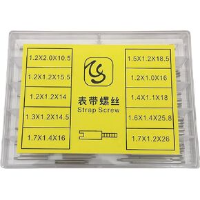 100pcs Strap Screws, Watch Band Link Pins Replacement Kit, Metal Watch Band Strap Screw Set Watch Repair Tool Accessories, 10 Specification in Saudi Arabia
