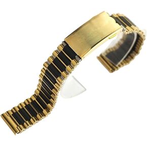 HFERHT Watchband Silver Godlden Stainless Steel 18mm Belt Compatible with RADO Men's Wrist Watch SL11 in Saudi Arabia