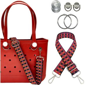S&loyoe Strap for Bogg Bag Accessories Adjustable Shoulder Crossbody replacement Strap checkered for Rubber Bags in Saudi Arabia