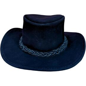 Leather Cowboy Hat for Men & Women – Western Style Wide Brim Outback Hat Cowgirl hat in Saudi Arabia