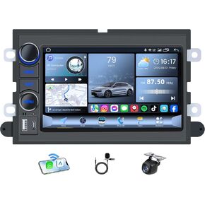 ستيريو راديو السيارة لسيارة Ford F150 2004-2008: شاشة منفصلة تعمل باللمس مقاس 7 بوصات 1280 * 800 - [2G+32G] وحدة رئيسية مع Carplay لاسلكي Andriod Auto 5GWiFi وكاميرا احتياطية بلوتوث ونظام تحديد المواقع FM SWC in Kuwait