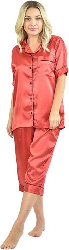 Up2date Fashion Short Sleeve PJ with Cropped Pants, 5 Colors, Style#PJ-10 in Saudi Arabia