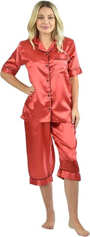 Up2date Fashion Short Sleeve PJ with Cropped Pants, 5 Colors, Style#PJ-10 in Saudi Arabia