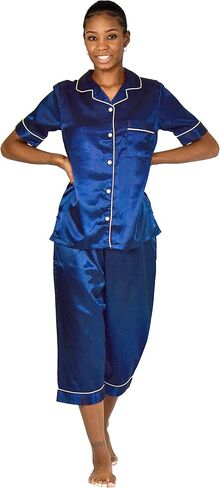 Up2date Fashion Short Sleeve PJ with Cropped Pants, 5 Colors, Style#PJ-10 in Saudi Arabia