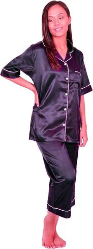 Up2date Fashion Short Sleeve PJ with Cropped Pants, 5 Colors, Style#PJ-10 in Saudi Arabia
