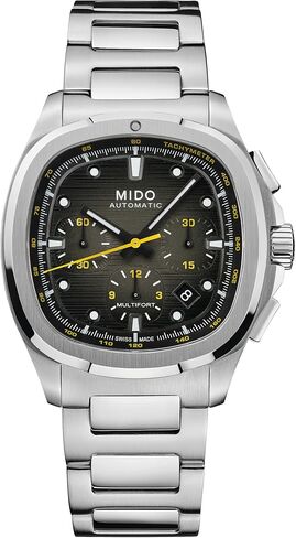 Mido Multifort TV Chronograph - Swiss Automatic Watch for Men - 41.2 x 42mm Case - Stainless Steel Bracelet Plus Additional Strap in Saudi Arabia