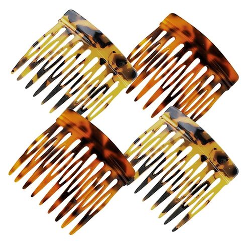 4 Pcs French Hair Side Combs for Women Bun Small Twist Hair Decorative, Strong Hold Clips for Women Bun in Saudi Arabia