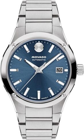 ساعة Movado Museum Imperiale للرجال - سويسرية أوتوماتيكية، ذاتية اللف، سوار من الفولاذ المقاوم للصدأ - ساعة كلاسيكية فاخرة للرجال - 40 ملم in Saudi Arabia