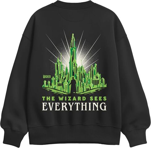 Hybrid Apparel Wicked - Wizard Sees Everything - Ladies Oversized Fleece Crew Sweatshirt in Saudi Arabia