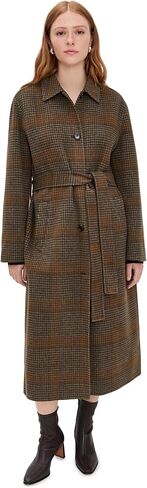 Theory Women's Long Pressed Plaid Single-Breasted Coat in Saudi Arabia