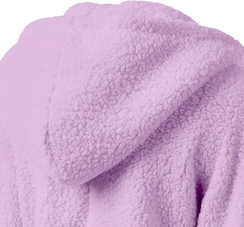 Fuzzy Fleece Jacket Women with Hood Pockets Sherpa Soft Warm Winter Jackets Zip Up Lightweight Comfort Causal Hoodies Coats in Saudi Arabia