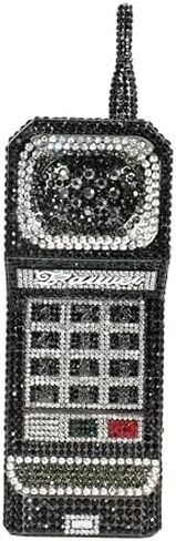 Women Funny Cellphone Shape Rhinestone Clutch Purse Cute Crystal Handbag Novelty Diamond Evening Bag for Party Prom in Saudi Arabia