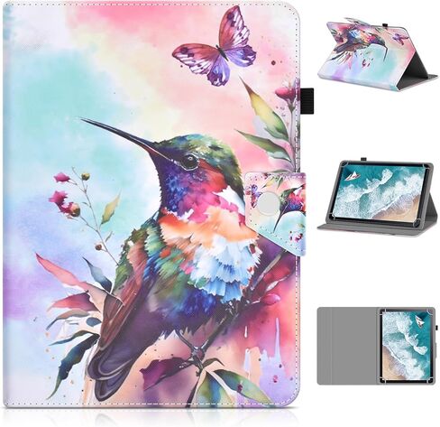 DETUOSI Universal 11 inch Tablet Case, 11 inch Tablet Cover, Travel Portable Protective Folio PU Leather Stand Shell Case【with 4 Fixed Rings】 for All Kinds of 10-11 inch Android/iOS/Windows Tablet in Kuwait