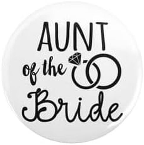 CafePress Aunt Of The Bride دبوس زر صغير مستدير مقاس 1 بوصة in Kuwait