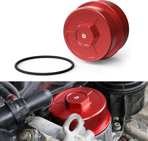 Bevinsee Oil Filter Housing Lid Cap with O-Ring 11421744000 11421741000 Compatible with BMW 323i 325i 328i 330i 525i 528i 530i M52 M54 M56 Engine E36 E46 E39 E46 E60 X3 X5 Z3 Z4, Aluminum, Silver in Kuwait