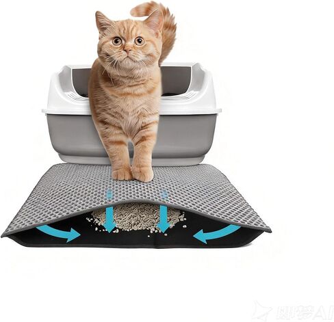 Cat Litter Mat,Y-jiayol Cat Litter Mat Trapper Size 30 x 24 Inches,Honeycomb Double Layer Trapping Litter Mat Design,Waterproof Urine Proof Kitty Litter Mat,Helps to Waste Less Litter on Floors in Saudi Arabia