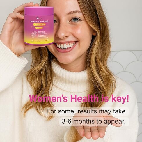 Her Juicy Women's Probiotic Gummies: Supports Women’s Wellness & pH Balance, Clean Vegan, Pineapple Flavor, Prebiotics & Lactobacillus Blend, with Slippery Elm, Gut Health & Immune Defense, 60 Gummies in Saudi Arabia
