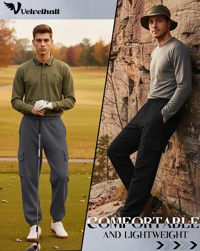 3 Pack Men's Cargo Sweatpants Baggy Joggers Casual Drawstring Pants Lightweight Workout Tapered with Pockets in Saudi Arabia