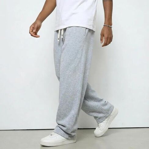 Baggy Sweatpants Mens, Wide Leg Loose Fit Joggers with Drawstring Waist and Deep Pockets in Saudi Arabia