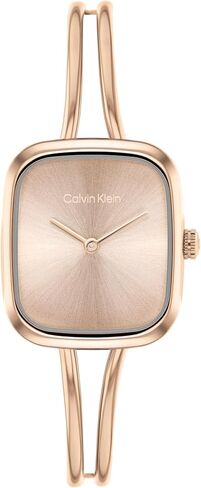 Calvin Klein Women’s CK Adore Stainless Steel Watch – 24mm Tank Case, Adjustable Bangle Bracelet, Petite Elegant Design - Gift for Her in Saudi Arabia