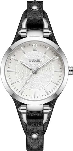 BUREI Women Leather Strap Watches Analog Quartz Watches Bracelet Band Wristwatch Relogio Feminino,Gift for Women in Kuwait