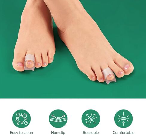 Gel Hammer Toe Corrector - Hammer Toe Straightener for Women and Men, Toe Protectors & Hammer Toe Cushion, Soft Silicone Hammer Toe Straightener Corrector, Pack of 8 in Saudi Arabia