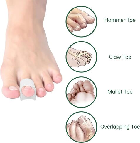 Gel Hammer Toe Corrector - Hammer Toe Straightener for Women and Men, Toe Protectors & Hammer Toe Cushion, Soft Silicone Hammer Toe Straightener Corrector, Pack of 8 in Saudi Arabia
