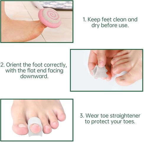 Gel Hammer Toe Corrector - Hammer Toe Straightener for Women and Men, Toe Protectors & Hammer Toe Cushion, Soft Silicone Hammer Toe Straightener Corrector, Pack of 8 in Saudi Arabia