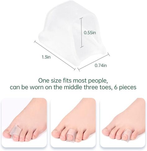 Gel Hammer Toe Corrector - Hammer Toe Straightener for Women and Men, Toe Protectors & Hammer Toe Cushion, Soft Silicone Hammer Toe Straightener Corrector, Pack of 8 in Saudi Arabia