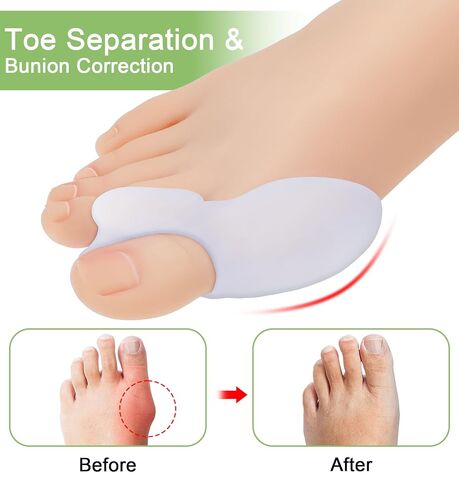 12 Pcs Bunion Pads for Bunion Relief, Bunion Pads 1/2 Inch Thick Bunions Pad with Gel Shield & Toe Separator, Pain Relief for Big Toe, Men & Women in Kuwait