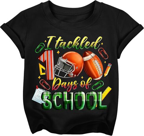 قميص للأولاد والبنات 100 يوم من المدرسة تي شيرت للأطفال Happy 100th Day of School تي شيرت للأطفال الصغار برسومات تي شيرت 2026 (3T-10T) in Kuwait