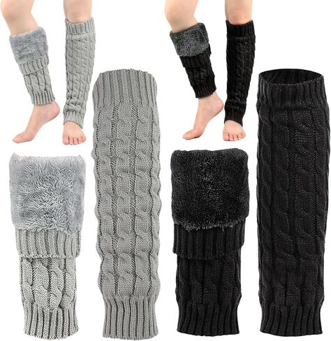 Winter Fleece Lined Leg Warmers for Women in Kuwait