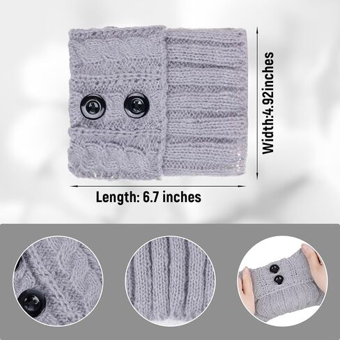 3 Pairs Womens Winter Boot Socks Loritta Crochet Knitted Boot Cuffs Short Leg Warmers Topper Sock for Girls Women in Saudi Arabia
