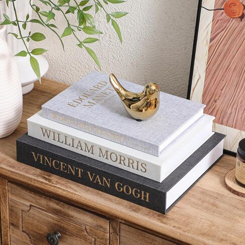 Decorative Books for Home Decor - Set of 3 Linen Fake Books for Decoration Aesthetic Faux Book for Coffee Table Decor, Bookshelf and Mantel Shelf Decor, Hidden Storage with Magnetic Closure in Saudi Arabia