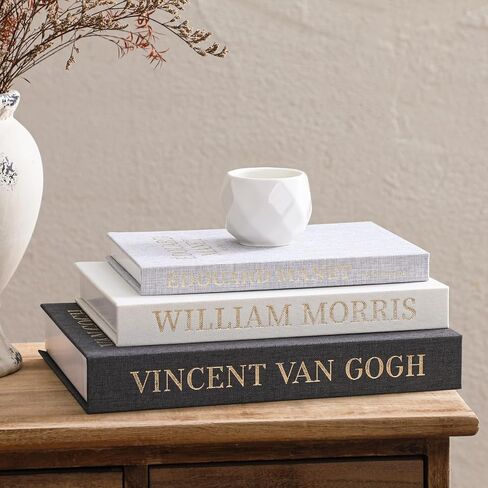 Decorative Books for Home Decor - Set of 3 Linen Fake Books for Decoration Aesthetic Faux Book for Coffee Table Decor, Bookshelf and Mantel Shelf Decor, Hidden Storage with Magnetic Closure in Saudi Arabia